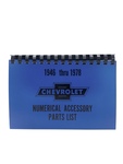 Chevrolet Parts -  Chevrolet Accessory Identification Book - All Items 1946-78 In Numerical Order