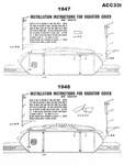 Chevrolet Parts -  Chevrolet Car Grille Cover Installation Sheet - (Winterguard)
