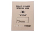 Chevrolet Parts -  Accessory Installation Manual (Superb)