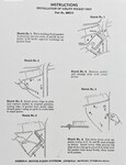 Chevrolet Parts -  Installation Sheet - Utility Pocket Unit