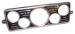 Chevrolet Parts -  Chevrolet Dash Panel 39 Chevy Car - Billet Aluminum, Polished - 5 Hole Combo 1 Medium 4 Small Holes