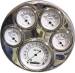 Chevrolet Parts -  Chevrolet Dash Panel 49-50 Chevy Car - Billet Aluminum, Polished 3-3/8" Speedometer 1 Medium 4 Small Holes