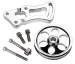 Chevrolet Parts -  Chevrolet Power Steering Bracket and Pulley, Billet Aluminum - Short Water Pump