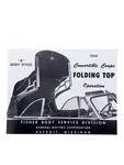 Chevrolet Parts -  Chevrolet Car Convertible Top Manual (Every Convertible Had One)