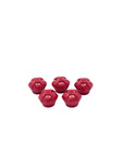  Parts -  Crown Valve Stem Caps -Red Plastic