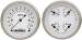  Parts -  Instrument Gauges - (2 Gauge Set) - Classic White Series With Curved Lens 12v