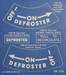 Chevrolet Parts -  Chevrolet Truck Heater Decal - "On-Off" Defroster (On Heater)
