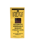 Chevrolet Parts -  Chevrolet Decal - Windshield Washer Basket