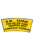 Chevrolet Parts -  Power Steering Pulley - Decal