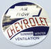 Chevrolet Parts -  Chevrolet Car Heater Decal