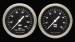  Parts -  Instrument Gauges - (2 Gauge Set) - Hot Rod Series With Flat Lens (Black Face) 12v