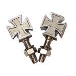  Parts -  Iron Cross License Plate Fastener