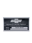 Chevrolet Parts -  Chevrolet Car Body Number Plate, Cowl End, Deluxe Master