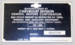 Chevrolet Parts -  Chevrolet Truck Data Plate (Metal) Right Side Of Cowl, 1/2 Ton