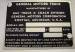 Chevrolet Parts -  Chevrolet Truck Data Plate (Metal) Door Post, 1/2 Ton GMC