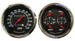  Parts -  Instrument Gauges, 3-3/8" Quad Mechanical Speedo, Black Face 