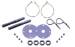  Parts -  Hood Pin Set With Lanyards Chrome Hair Pin Style
