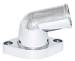 Chevrolet Parts -  Chevrolet Thermostat Housing (Gooseneck, Water Neck) (90 Degree) Chrome Aluminum 1966-75 Small Block Chevy 283-350 O-Ring
