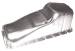 Chevrolet Parts -  Chevrolet Oil Pan, Pre-1980 Small Block Chevy 283-350 'Claimer' - Driver Side Dipstick (4 Qts) -Zinc Plated