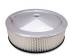  Parts -  Air Cleaner, Chrome 14" X 4" Muscle Car Style -Paper Element and Flat Base