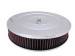  Parts -  Air Cleaner, Chrome 14" X 3" Performance Style -Washable Element and Off-Set Base