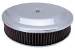  Parts -  Air Cleaner, Chrome 14" X 3" Race Car Style -Washable Element and Off-Set Base