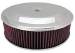  Parts -  Air Cleaner, Chrome 14" X 4" Race Car Style -Washable Element and Hi-Lip Base