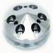 Chevrolet Parts -  Chevrolet Alternator Pulley - Polished Aluminum, Small Block Chevy, Single Groove