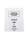 Chevrolet Parts -  Chevrolet Option Booklet - (RPO) Regular Production Options