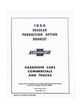 Chevrolet Parts -  Chevrolet Option Booklet - (RPO) Regular Production Options