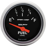  Parts -  Instrument Gauges - Auto Meter Sport Comp Series 2-1/16" Fuel Level Gauge. Electric Gm 0-30 Ohm., Short Sweep