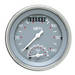  Parts -  Instrument Gauges - Ultimate Speedometer (3-3/8") Speedo Tach Combo - Silver-Grey Series With Flat Lens 12v