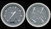  Parts -  Instrument Gauges - 5" Speedo and Quad-Cluster - Silver-Grey Series With Curved Lens 12v