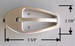  Parts -  Door Handles, Interior -Large, Satin Finish Billet