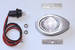  Parts -  Interior Light, Universal With Satin Finish Billet Bezel. Clear Lens