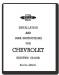 Chevrolet Parts -  Chevrolet Clock, Electric - Instruction Card