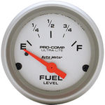  Parts -  Instrument Gauges - Auto Meter Ultra Lite Series 2-1/16" Fuel Level Gauge. Electric Gm 0-30 Ohm., Short Sweep