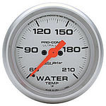  Parts -  Instrument Gauges - Auto Meter Ultra Lite Series 2-1/16" Temp Gauge. Electric 60-210 Deg., Full Sweep