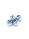  Parts -  Chrome Large 8 Ball Valve Stem Caps