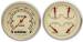  Parts -  Instrument Gauges - (2 Gauge Set) - Vintage Series With Flat Lens 12v 3-3/8"