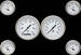  Parts -  Instrument Gauges - (6 Gauge Set) - Silver-Grey Series 12v